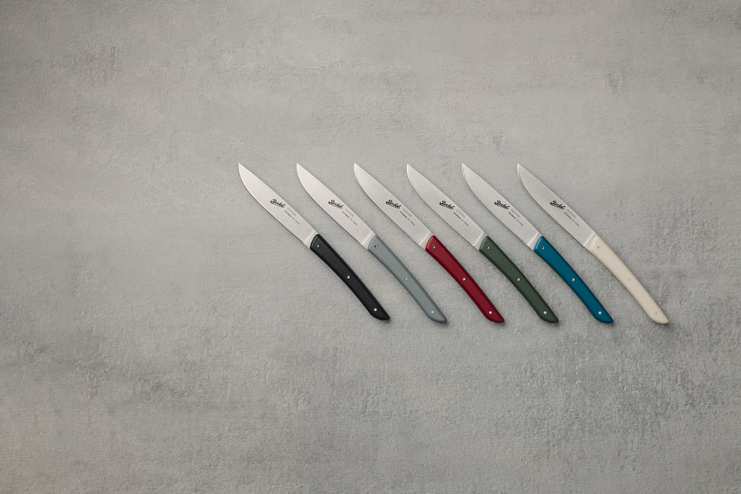 4ER-SET STEAKMESSER COLOR GRAU