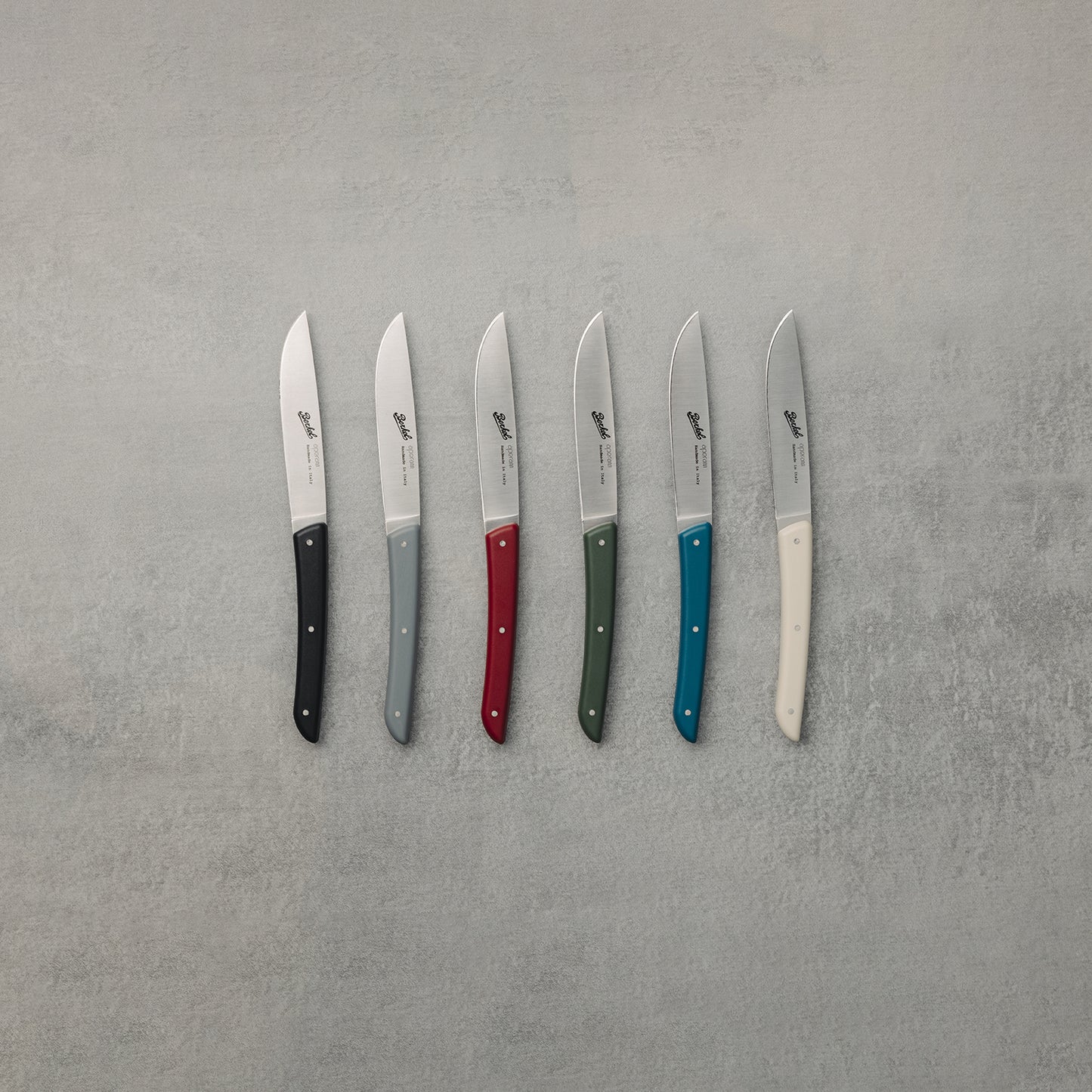4ER-SET STEAKMESSER COLOR GRAU