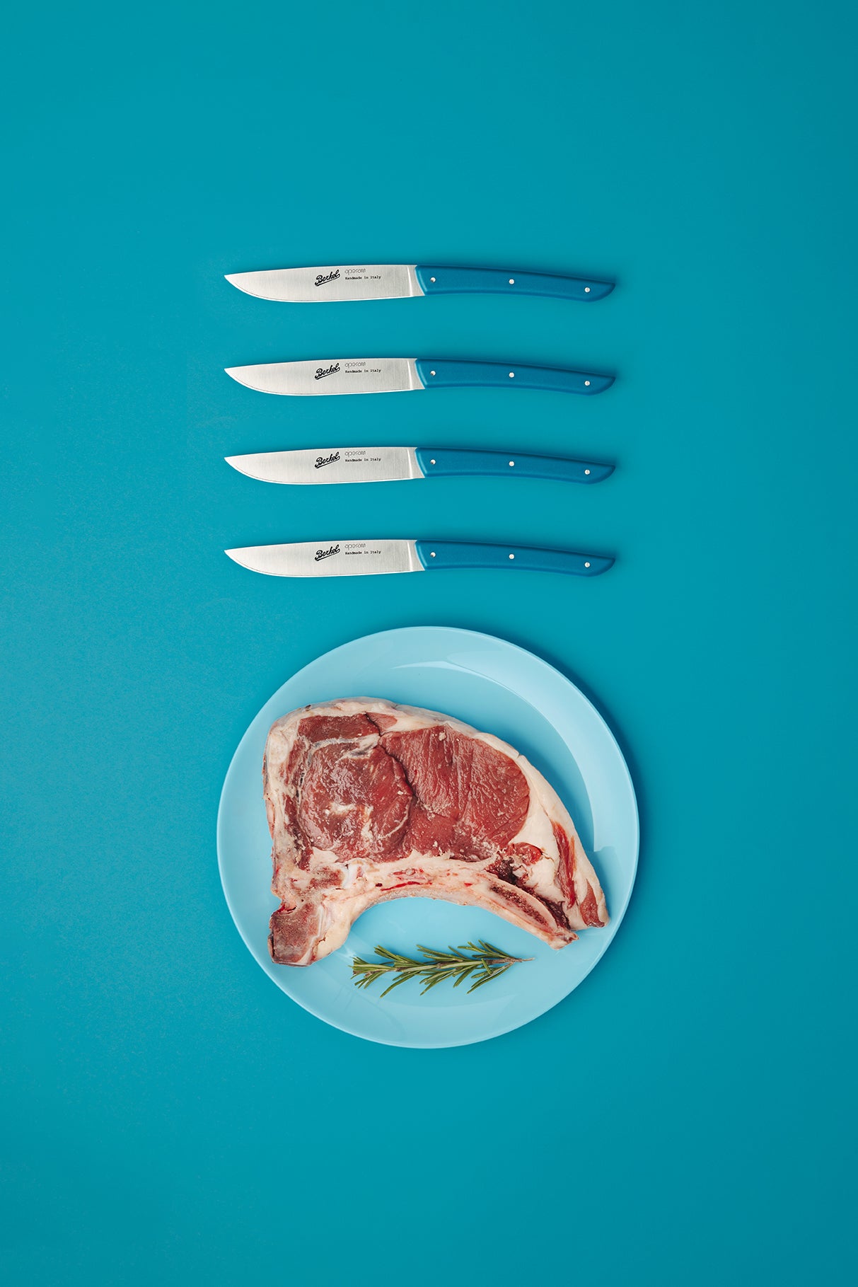 4ER-SET STEAKMESSER COLOR GRAU
