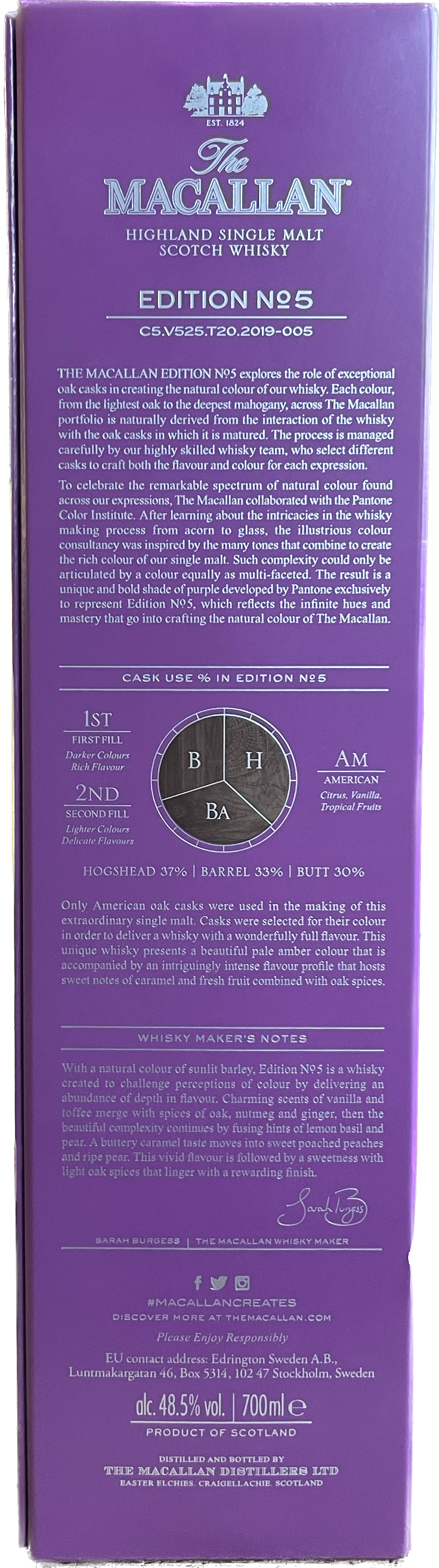 The Macallan Edition No. 5 Single Malt Whisky