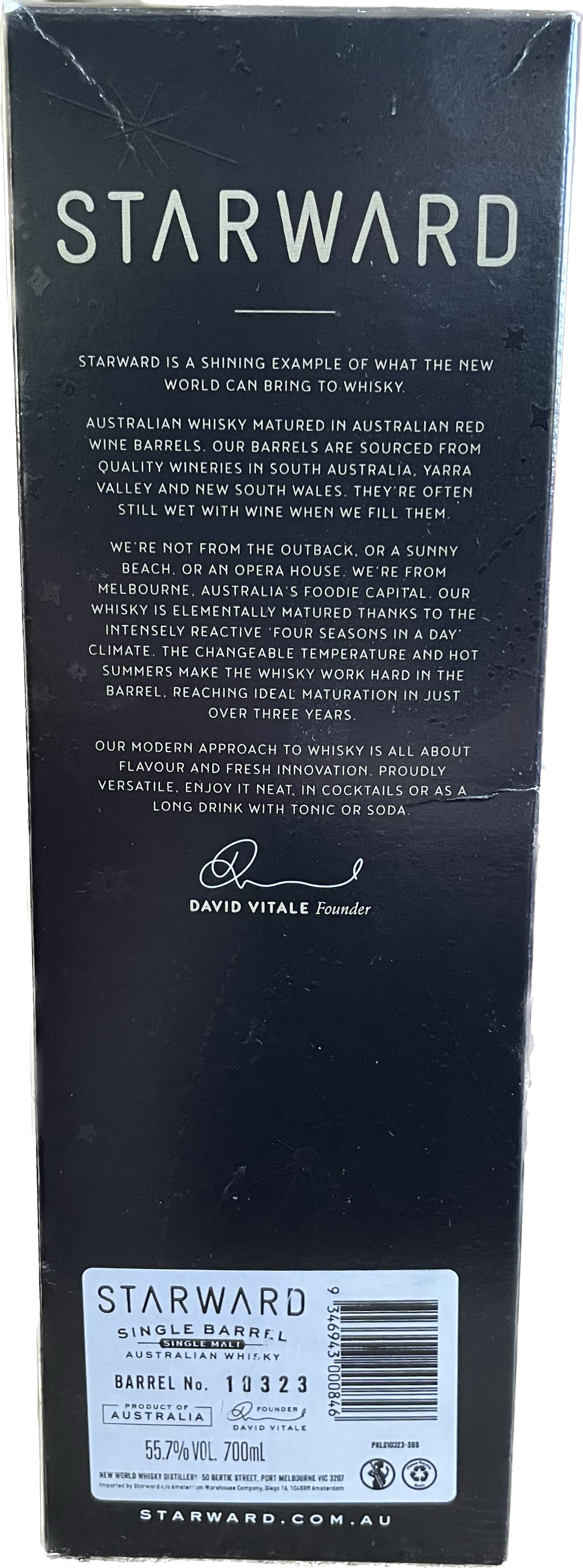 Starward von 2016 Single Malt Australian Whisky