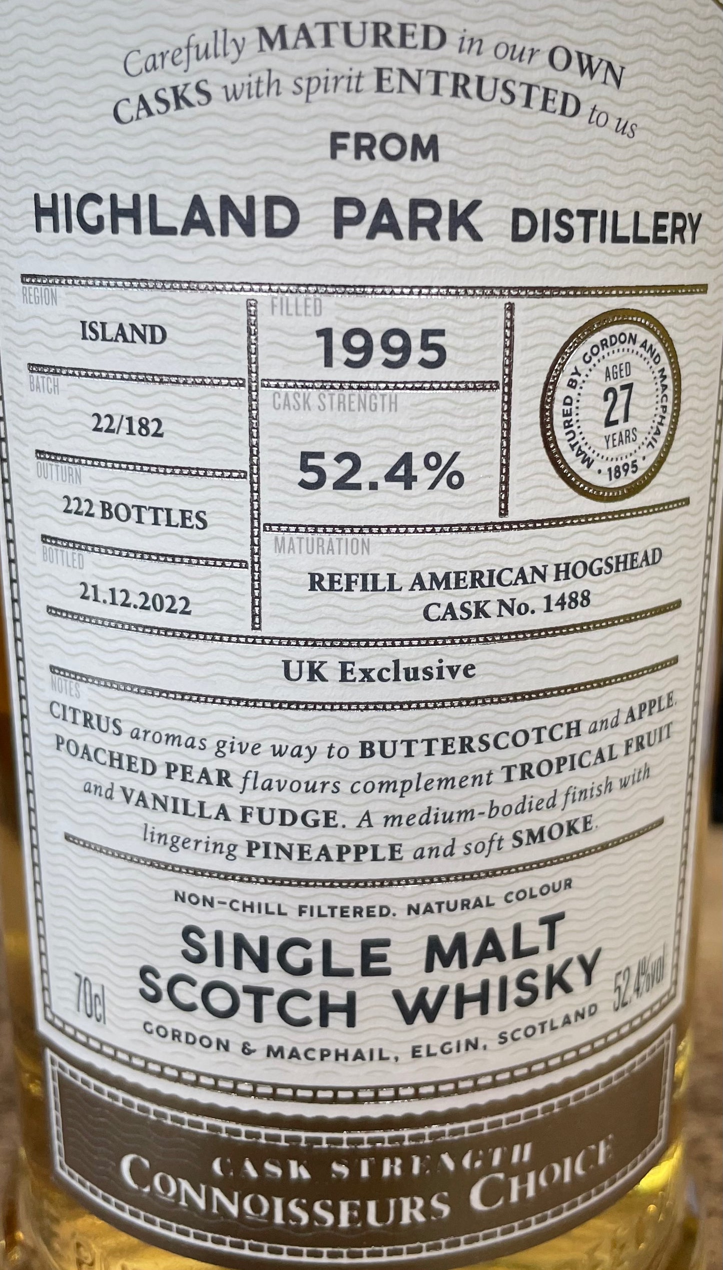 Highland Park Distillery 27 Jahre Whisky