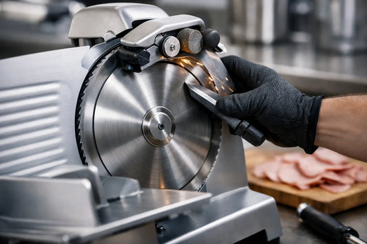 Aufschnittmaschine Messer schärfen richtig