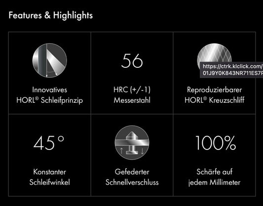 HORL Schere die Pionierin unendlicher Schärfe