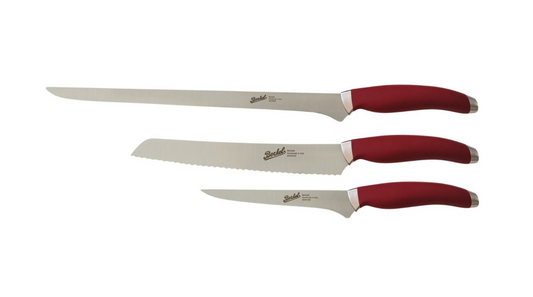 Teknica Set Ham of 3 Knives Red