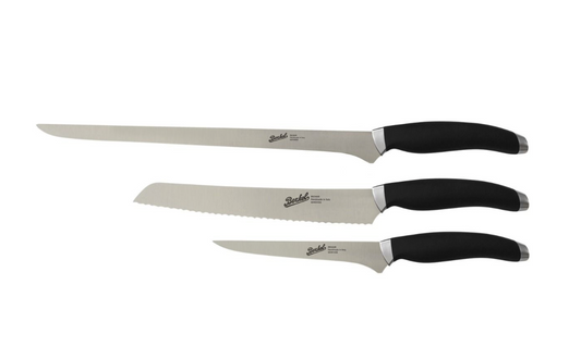 Teknica Set Ham of 3 Knives Black