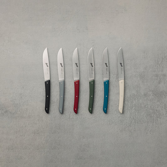 4ER-SET STEAKMESSER COLOR GRAU