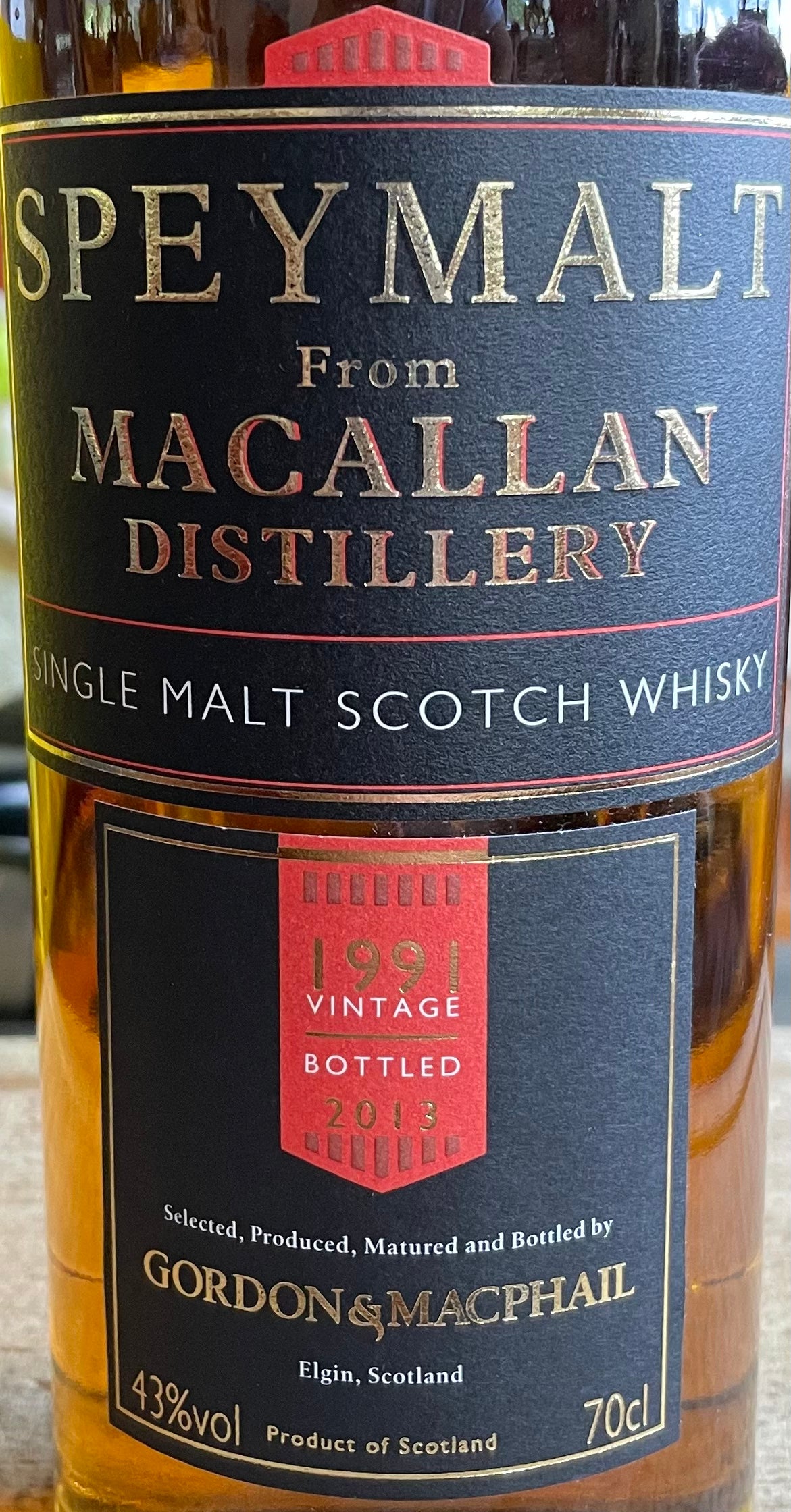 Speymalt Macallan von 1991 Whisky