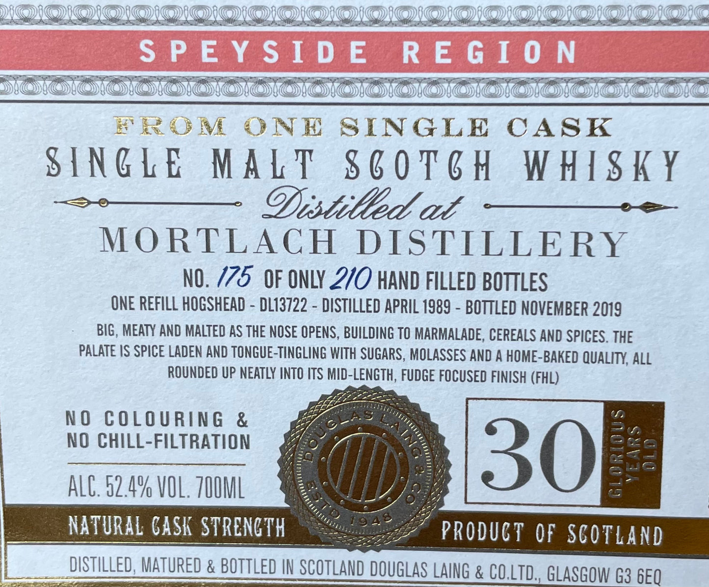 Mortlach 30 Jahre XOP Single Malt Whisky